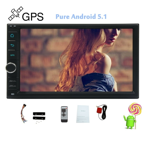 Quad Core Android 5.1 WIFI 7" Double 2DIN Car Radio Stereo MP5 MP3 GPS Player